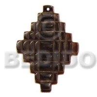 Black tab checkered cross carving