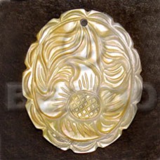 Oval mop intricate carving
