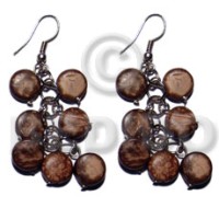 Dangling 10mm natural brown coco