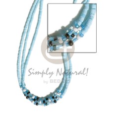 3 rows pastel blue coco