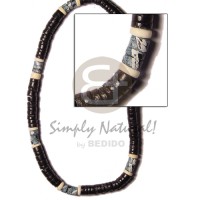 7-8mm black coco heishe pokalet