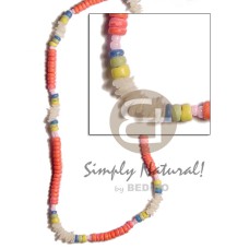 Orange blue green yellow 4-5mm coco pokalet combination