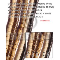 4-5mm coco heishe natural white