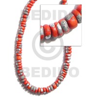 4-5mm coco pokalet. red orange