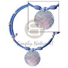 Aqua blue 2-3mm coco heishe