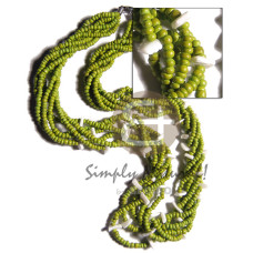 Lime green twisted 6 rows