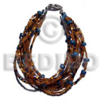 Twisted 12 rows golden brown