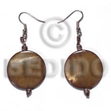 Dangling 28mm round laminated golden