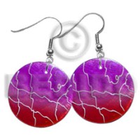 35mm round red violet capiz 2