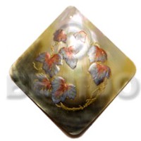 Square 40mm blacklip handpainted