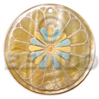 Round 40mm mop handpainted