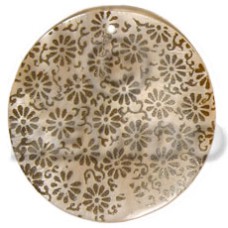 Round 40mm hammershell handpainted