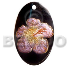 Oval 30mm blacktab handpainted