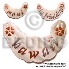 Handpainted 75mmx35mm souvenir kabibe pendant