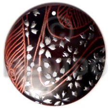 Round 40mm blacktab handpainted