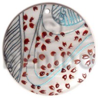 Round 40mm hammershell handpainted