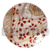 Round 40mm hammershell handpainted