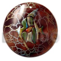 Round 40mm blacktab handpainted