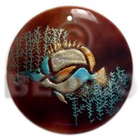 Round 40mm blacktab handpainted