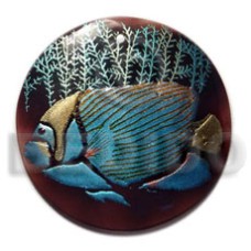 Round 40mm blacktab handpainted