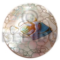 Round 40mm hammershell handpainted