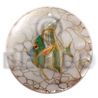 Round 40mm hammershell handpainted