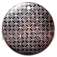 Round 40mm blacktab handpainted