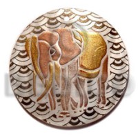 Round 40mm hammershell handpainted