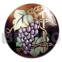 Round 40mm blacktab handpainted