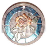 Round 40mm hammershell handpainted