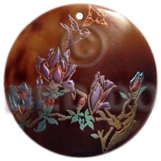 Round 40mm blacktab handpainted