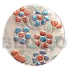 Round 40mm hammershell handpainted