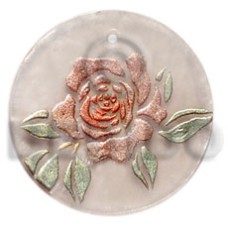 Round 40mm hammershell handpainted