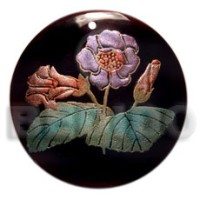 Round 40mm blacktab handpainted