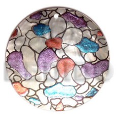 Round 40mm hammershell handpainted