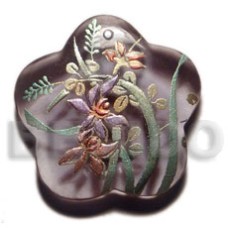 Scallop 35mm transparent violet resin