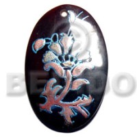 Oval 50mmx40mm blacktab shell