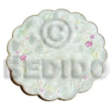 Capiz plate floral design