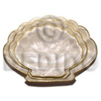 Capiz clam plate gold trim