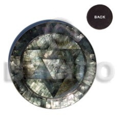 Stainless metal coaster inlaid