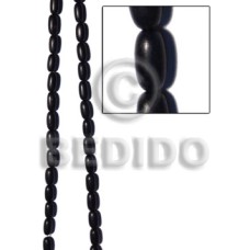 Oval black horn 11mmx6mm