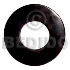 Round black horn 65mm