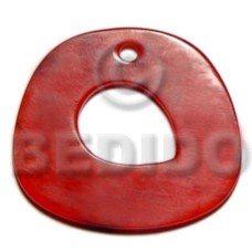 40mm irregular shaped red horn