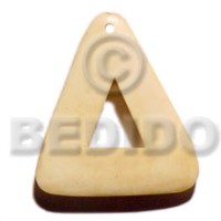 40mm triangle natural white bone