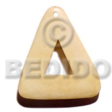 40mm triangle natural white bone