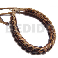 Palmwood cylinder wood beads in