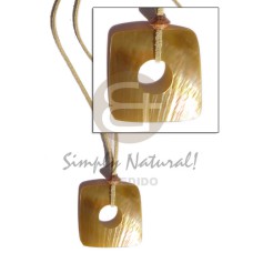 Leather thong 40mm sq. brownlip