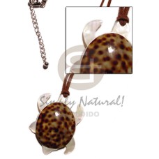 Brown leather thong mop