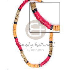 4-5mm coco heishe natural brown red orange black