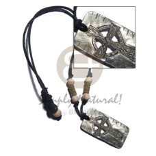 45mmx35mm carved blacklip cross on